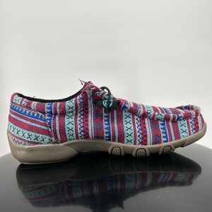 ROPER Women's Turquoise Aztec Canvas Chukka w Elastic Laces  US SIZE 7.5